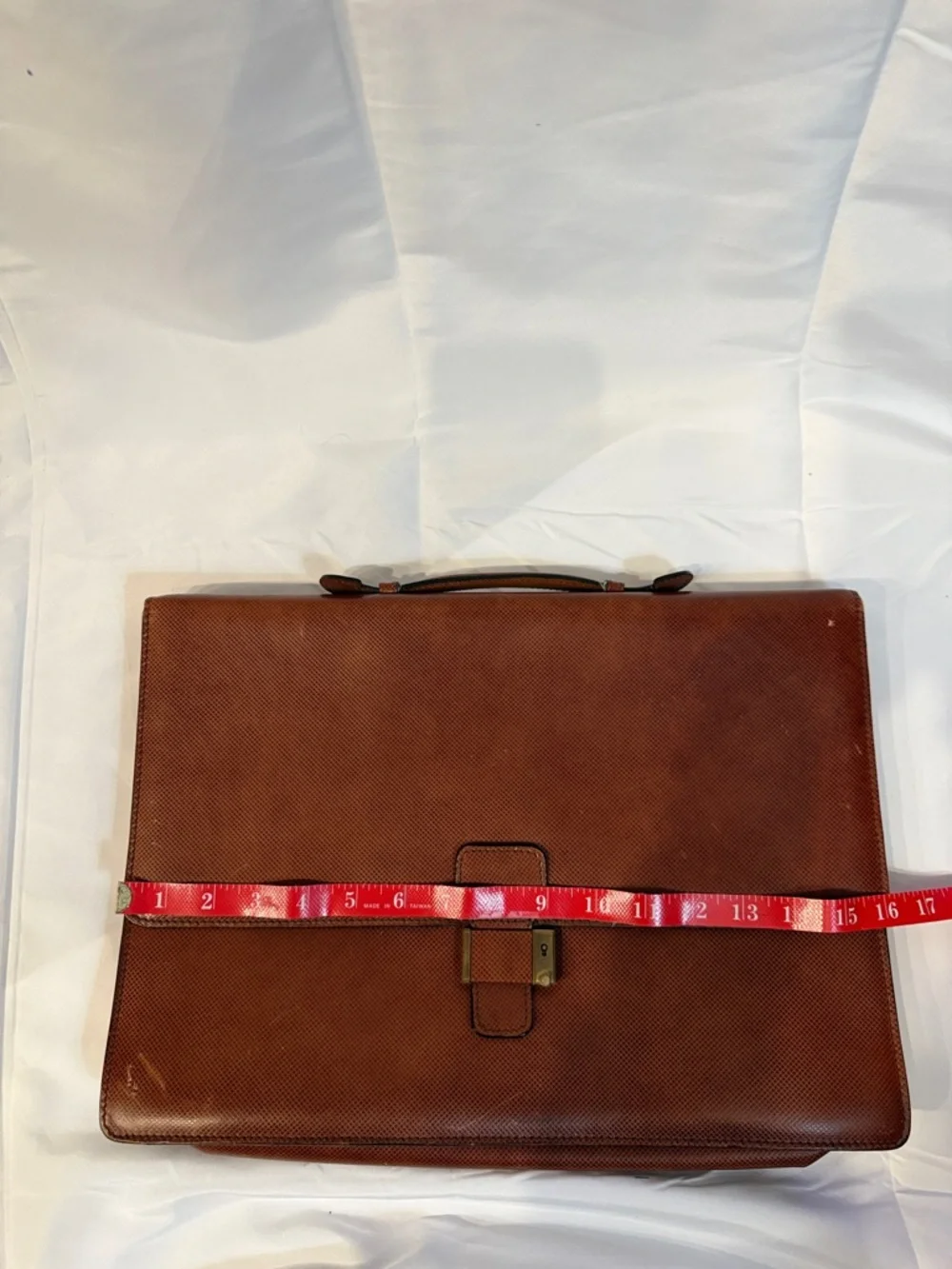 Bottega Veneta Briefcase Leather Cognac Brown, Key & Dust Bag Vintage Luxury